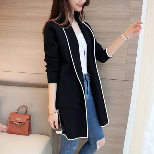 1 Women's Stitched Plain Fleece Coat