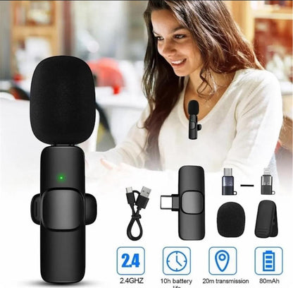 Wireless 3 in 1 Noise Reduction Microphone